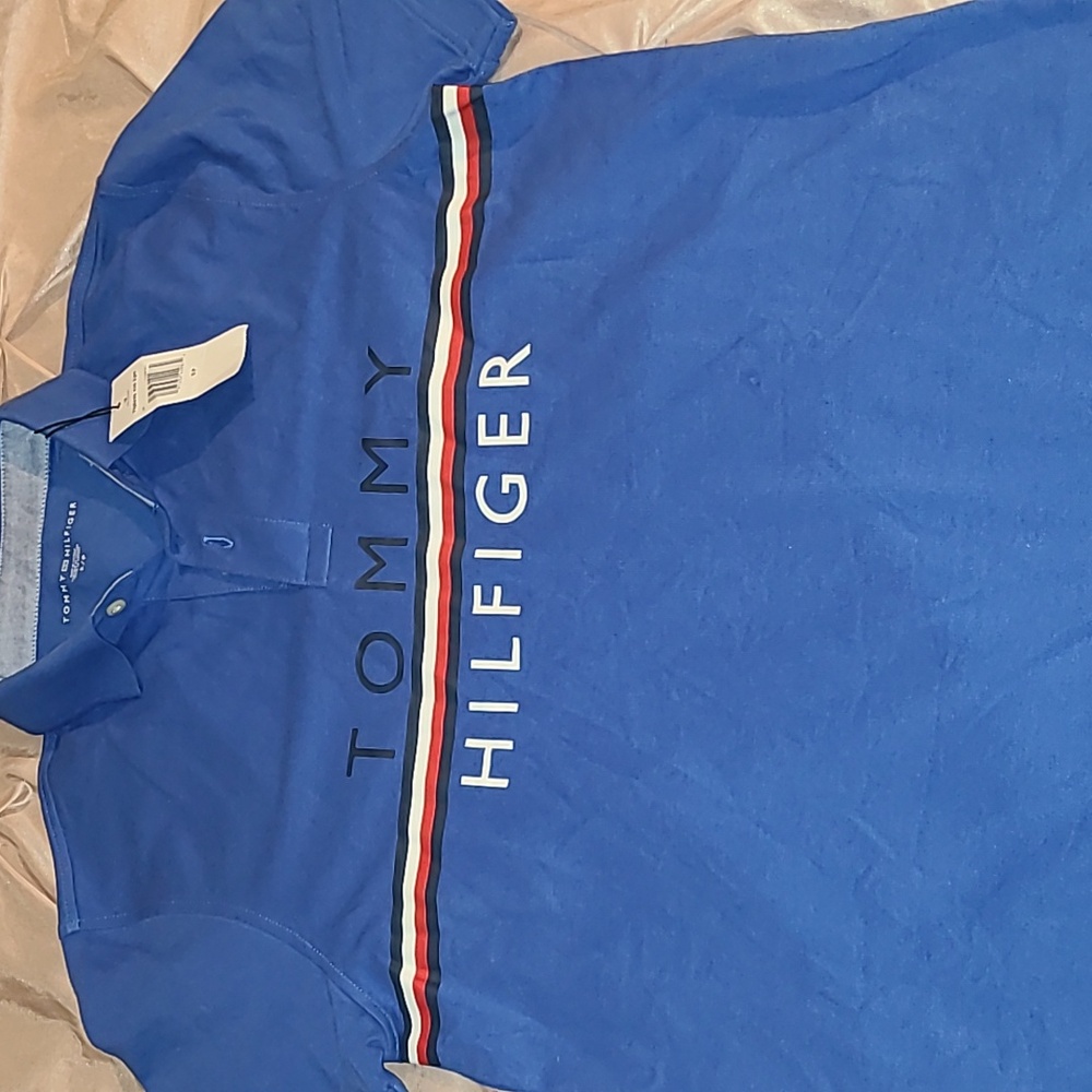 Tommy Hilfiger Men's Blue Polo Shirt Size Small